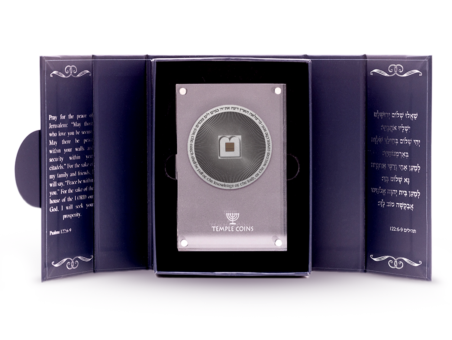 The Digital Israeli Bible - Brushed Silver (World's Smallest Bible on a Micro-Chip)