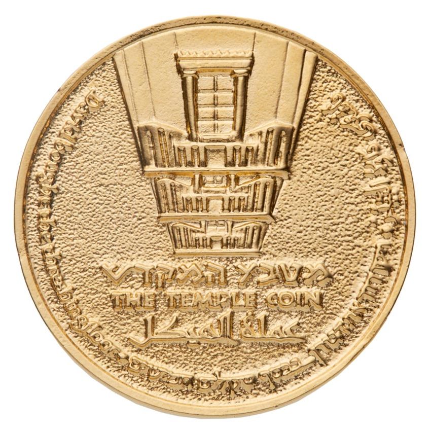 King David Half Shekel Coin - Gold Plated